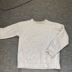 Athletic Works Heather Gray Crewneck Sweater with Ribbed Cuffs